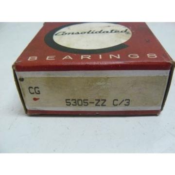 NEW CONSOLIDATED 5305-ZZ C/3 ANGULAR CONTACT BALL BEARING