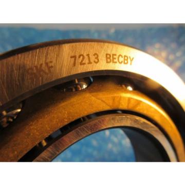 SKF 7213 BECBY Angular Contact Ball Bearing, 65 mm ID x 120 mm OD x 23 mm W, USA