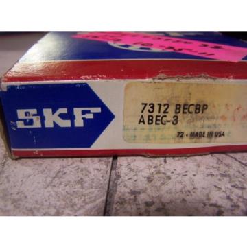 NEW SKF 7312 BECBP ANGULAR CONTACT BALL BEARING SINGLE ROW 60 mm X 130 mm X 31mm