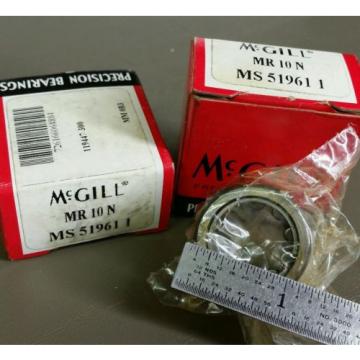 Lot of 2 mr10n McGill MS 51961 1 Precision Needle Roller Bearings MM0B3