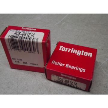 Torrington RCB-081214 Needle Roller Bearing 1/2&#034; Bore 3/4&#034; OD 7/8&#034; Lot of 2 NEW