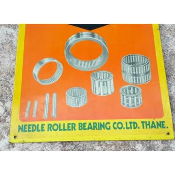 VINTAGE NEEDLE ROLLER BEARINGS&lt;NRB&gt;COLLOBRATION NADELLA-FRANCE AD TIN SIGN BOARD