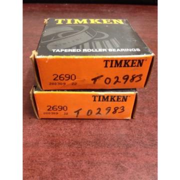 TIMKEN 2690 Tapered Roller Bearings Cone Precision Class Standard Single Row