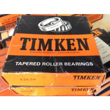 Timken Part Number 42687 - 42620, Tapered Roller Bearings - TS (Tapered Single)