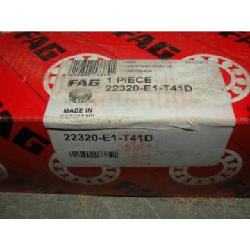 NEW FAG Spherical roller bearings 22320-E1-T41D NIB