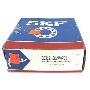 NIB SKF 22312-EK/VA751 SPHERICAL ROLLER BEARING 60MM ID 130MM OD 46MM W