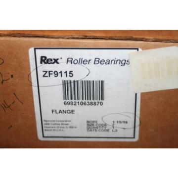 Rexnord Four-Bolt Square Roller Bearing Unit Spherical Roller 1-15/16&#034; Bore