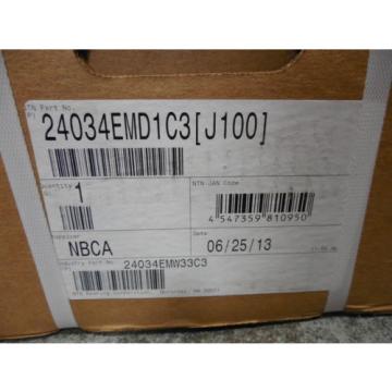 NEW NTN 24034EMD1C3 [J100] Spherical Roller Bearing