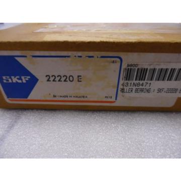 SKF  22220 E Spherical Roller Bearing 100 OD x 180 ID x 46 Wide   22220E NIB