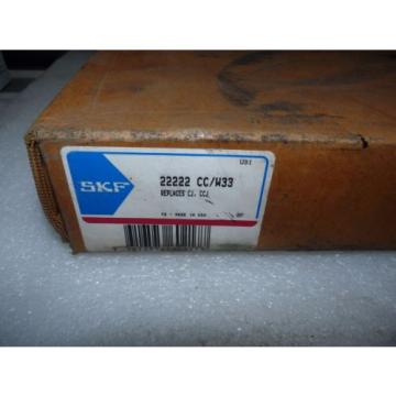 NEW SKF 22222 CC/W33 SPHERICAL ROLLER BALL BEARING 225MM O.D. 110MM I.D.