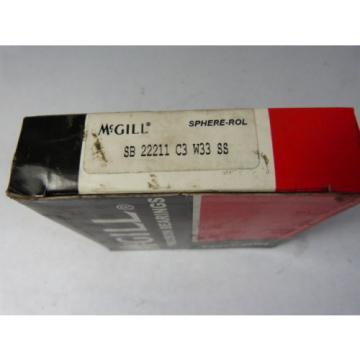 McGill SB-22211-C3-W33-SS Spherical Roller Bearing 55mm Bore ! NEW !