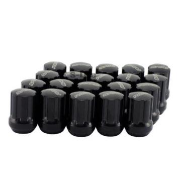 Car M12 1.5mm Steel Racing Wheel Lug Lock Gear Nuts With Installation Tool Black