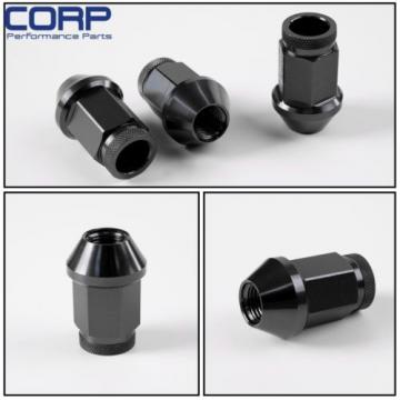 Racing Wheel Lug Nuts Aluminum M12x1.5 Locking For WRX STI 240SX Black