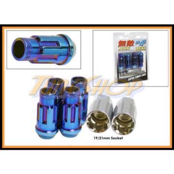 MUTEKI SR48 4 WHEELS LOCK LUG NUTS SET 12X1.5 1.5 ACORN RIMS OPEN END NEO-BLUE H