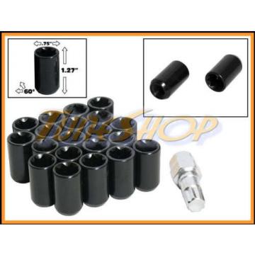 20 TUNER WHEEL LOCK LUG NUTS 8 POINT KEY 12X1.5 12 1.5 ACORN OPEN END BLACK L