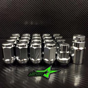 16 CHROME JEEP LUG NUTS + 4 WHEEL LOCKS | 1/2X20 BULGE ACORN 5X4.5 5X114.3 5X5