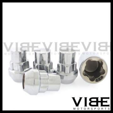 (4) 14X1.5 CHROME ACORN WHEEL LUG NUT LOCKS SET OF 4 WITH KEY