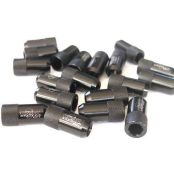 16PC CZRRACING BLACK SHORTY TUNER LUG NUTS NUT LUGS WHEELS/RIMS FITS:HONDA