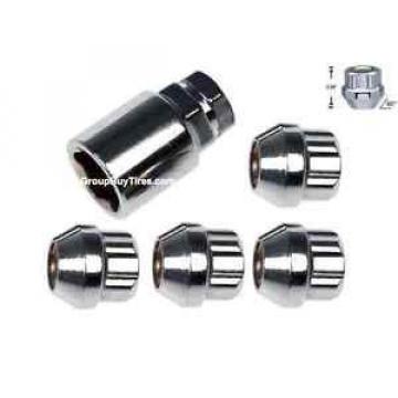 4 Steel 7/16 -20 Open End Cone Seat Locking Lug Nuts/Wheel Locks