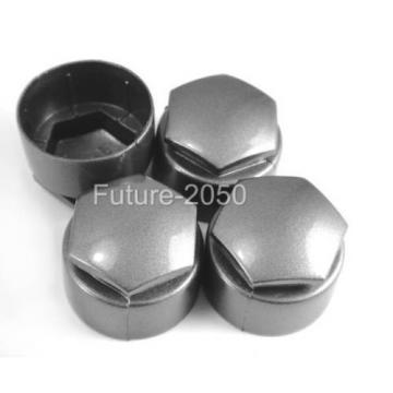 12x Locking Wheel Lug Bolt Center Nut Covers Caps Fits VW Audi Skoda Seat Gray