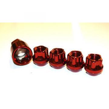 NNR OPEN ENDED SPLINE LUG NUT WHEEL LOCK SET RED 12X1.5