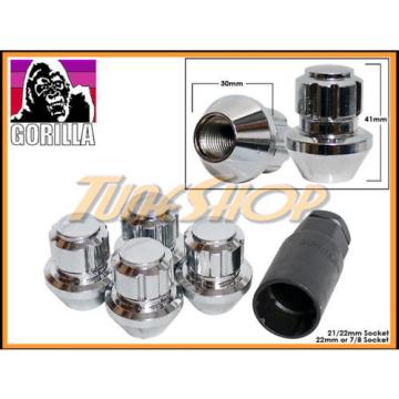 4 LOCK GORILLA LARGE SEAT FACTORY STOCK WHEELS LUG NUTS 9/16&#034; ACORN RIMS CHROME