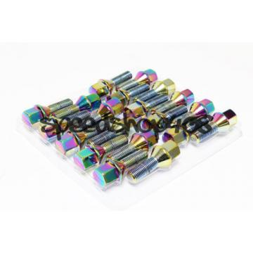 Z RACING 28mm Neo Chrome LUG BOLTS 12X1.5MM FOR MINI COOPER 02-06 Cone Seat