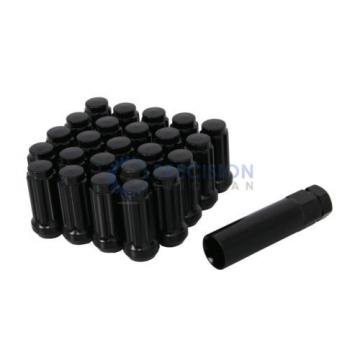 32pc Black Spline Lug Nuts | 14x2 Threads | for Ford F250 F350 Superduty Locks