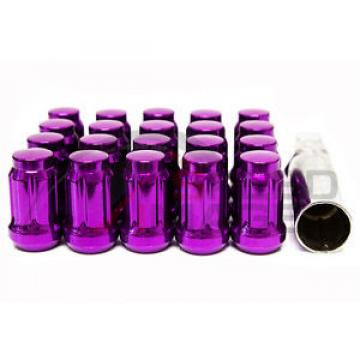 Z RACING PURPLE STEEL TUNER CLOSE ENDED LUG NUTS SET 20 PCS KEY 12X1.25MM