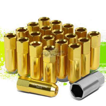 20PC M12 X 1.5 EXTENDED ALUMINUM LUG NUT/WHEEL RIM LOCK+ADAPTER KEY GOLD