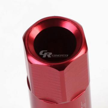 20X RACING RIM EXTENDED ACORN TUNER  WHEEL LOCK LUG NUTS+1X ADAPTER KEY RED