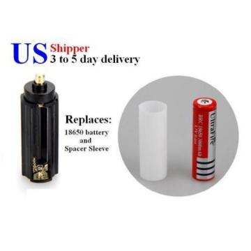 Heavy Duty AAA Battery Adapter, Flashlight using 18650 with sleeve WIDE BARREL