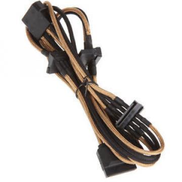 B0586108 CAVO BITFENIX MOLEX SU 4X SATA ADAPTER 20 CM - SLEEVED GOLD/NERO