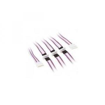 BitFenix Alchemy Molex 4x SATA Adapter 20 cm - sleeved Purple / White / White