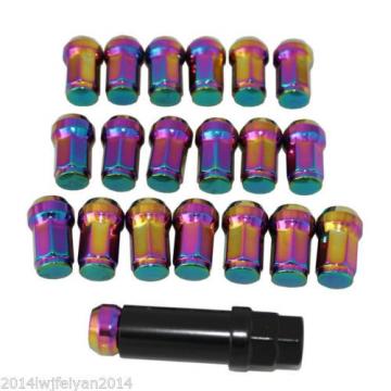 20xNEO CHROME M12x1.5 STEEL EXTENDED LUG NUTS WHEEL RIMS TUNER W/ LOCK For Honda