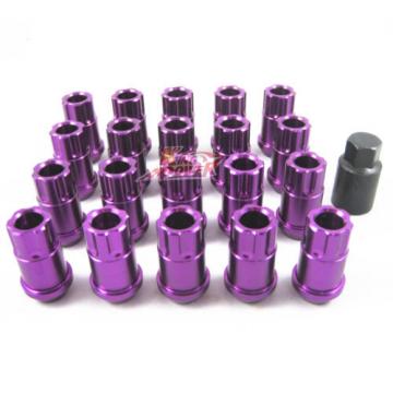 20PC PURPLE 12X1.5MM ALUMINUM RACING LOCKING LUG NUTS SET FOR HONDA ACURA TOYOTA