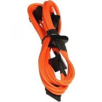 B0586110 CAVO BITFENIX MOLEX SU 4X SATA ADAPTER 20 CM - SLEEVED ARANCIONE/NERO