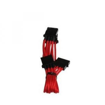 B0586102 CAVO BITFENIX MOLEX SU 3X MOLEX ADAPTER 55CM - SLEEVED ROSSO/NERO