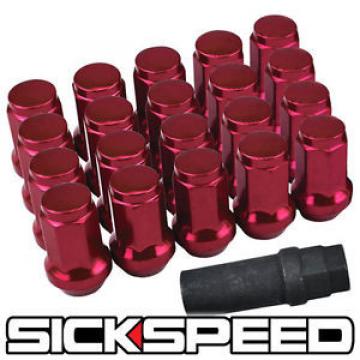 20 RED STEEL LOCKING HEPTAGON SECURITY LUG NUTS LUGS FOR WHEELS 12X1.5 L07