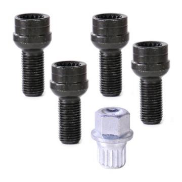 5pcs/Set 17mm Wheel Bolt &amp; Lock Lug Nut Fit For VW Golf Jetta Beetle Passat Audi