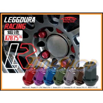 KICS LEGGDURA 35MM WHEELS LOCKS LUG NUTS 12X1.5 1.5 ACORN RIM FORGED BLACK 20 H