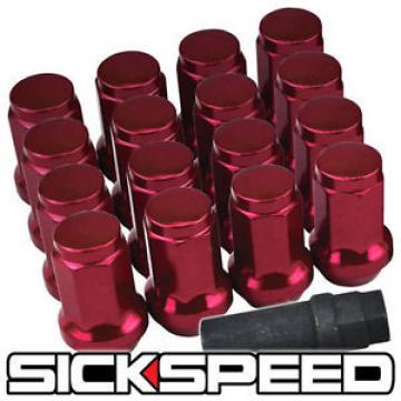 SICKSPEED 16 PC RED STEEL LOCKING HEPTAGON SECURITY LUG NUTS LUGS 12X1.25 L11