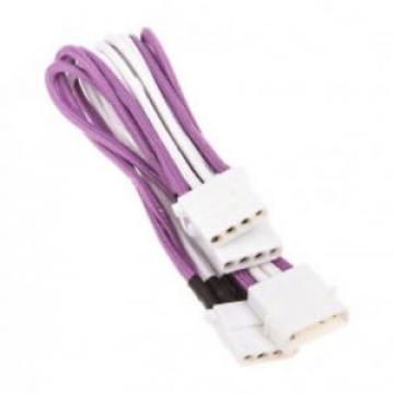 Cavo BitFenix Molex su 3x Molex Adapter 55 cm - sleeved viola/bianco