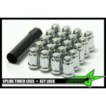 23 JEEP LUG NUTS | 6 SPLINE TUNER | 1/2-20 | CLOSED END | + LOCK KEY 5X5 | 5X4.5