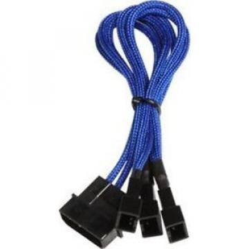 Cavo BitFenix Molex su 3x 3-Pin Adapter 20cm - sleeved blu/nero