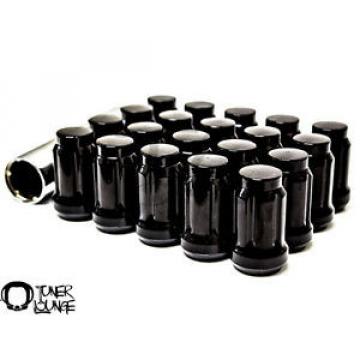 Z RACING TUNER SPLINE STEEL BLACK 20 PCS 12X1.25MM CLOSED ENDED KEY LUG NUTS SET