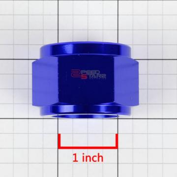 BLUE 16-AN TUBE SLEEVE NUT FLARE FITTING ADAPTER FOR ALUMINUM/STEEL HARD LINE