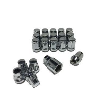 12x1.50 mm Lug Nuts and Lock Set Chrome 16 Nuts Plus 4 Locks 1 Key