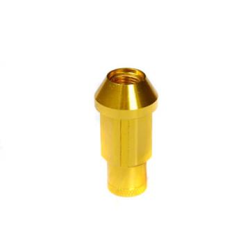 Type-4 50mm Wheel Rim Closed End Lug Nuts 20 PCS Set M12 X 1.5 GOLD w/ LOCK