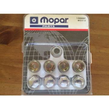 New oem Mopar Jeep Dodge locking wheel lug nuts with key M12 x 1.5 PT# 4504841